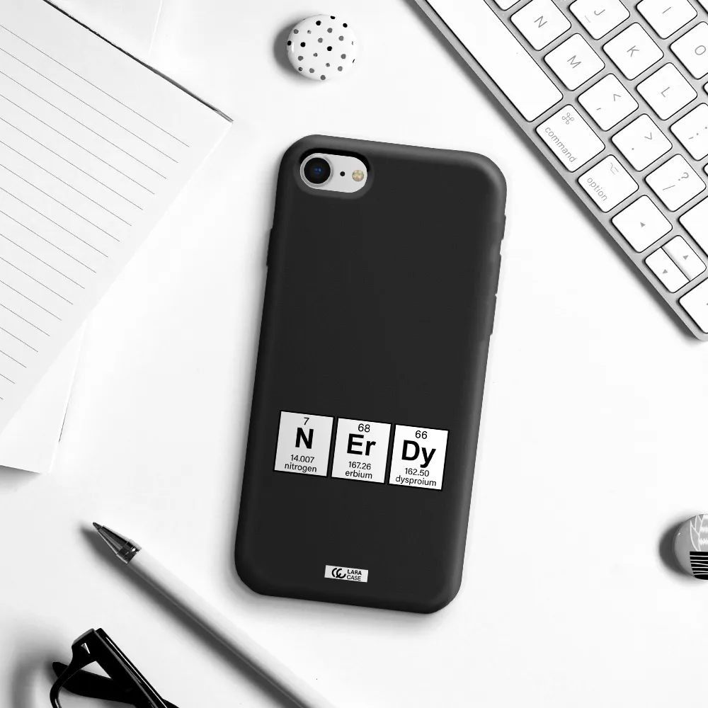 a group of periodic table symbols Apple iPhone se 2020 Silicone black Case