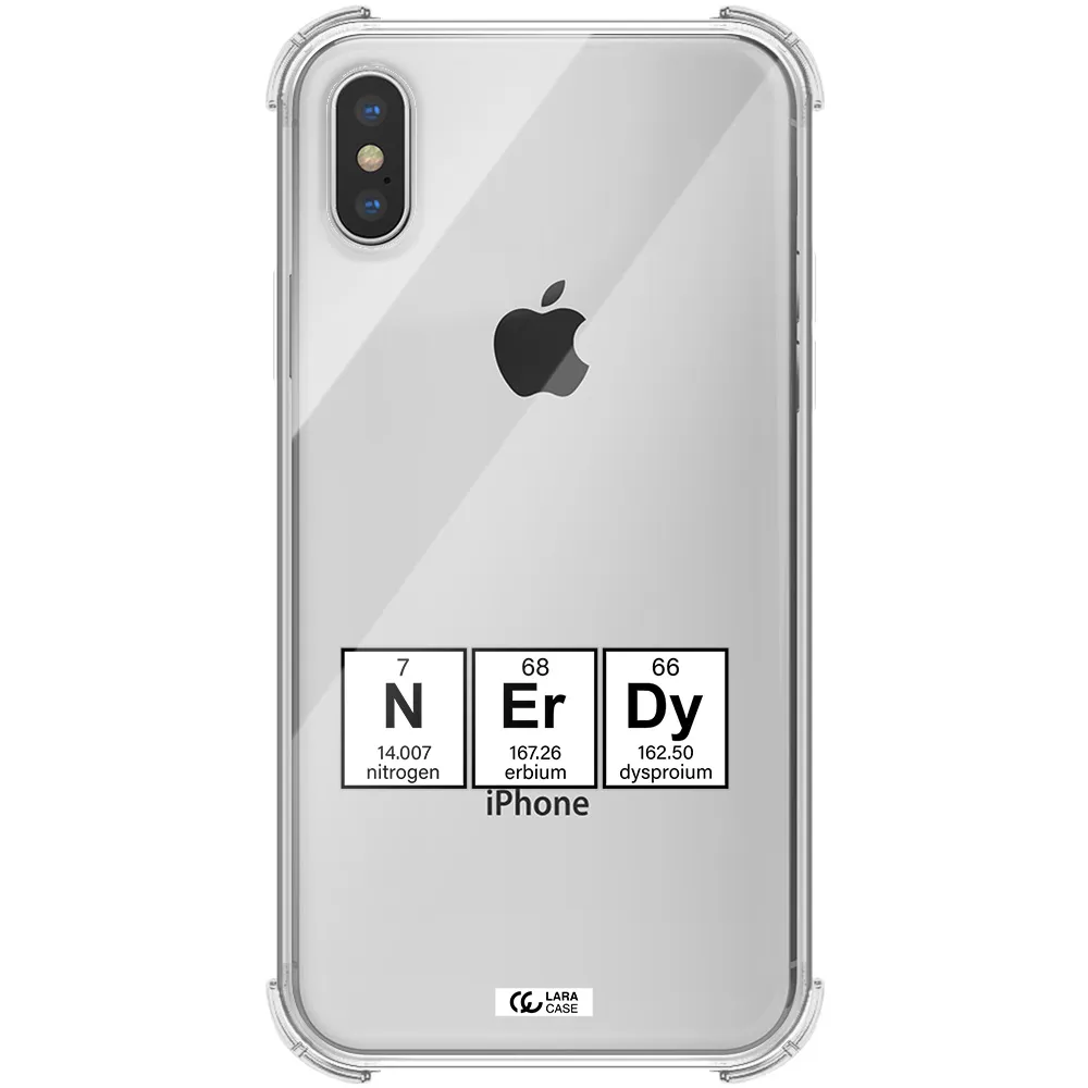 a group of periodic table symbols Apple iPhone X Clear PC Case