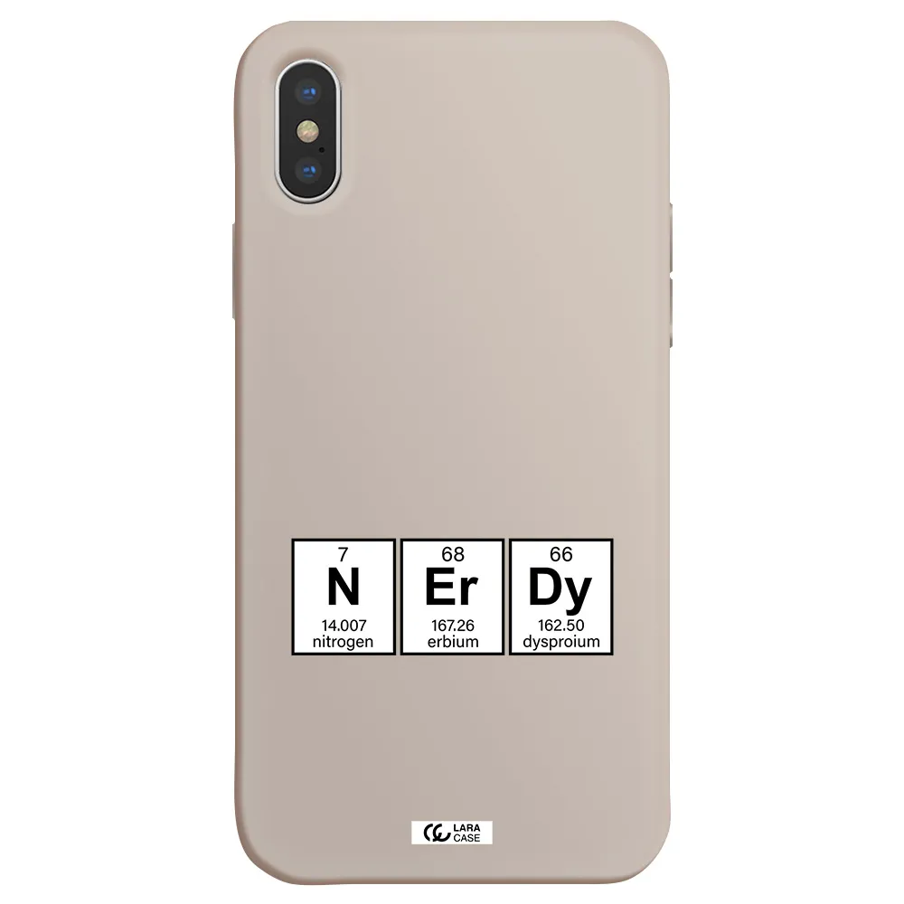 a group of periodic table symbols Apple iPhone X Silicone Stone Case