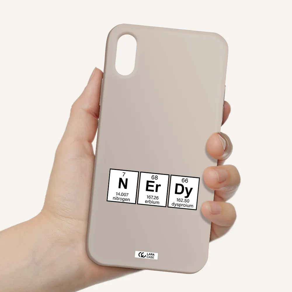 a group of periodic table symbols Apple iPhone X Silicone Stone Case