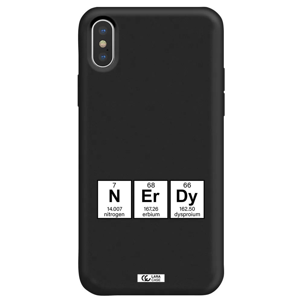 a group of periodic table symbols Apple iPhone XS Silicone black Case