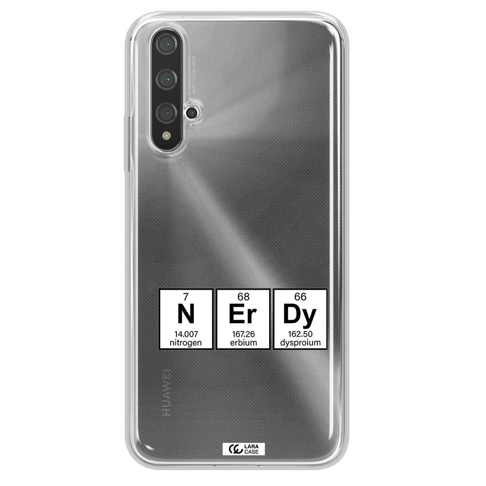 a group of periodic table symbols Huawei Nova 5t Clear TPU Case