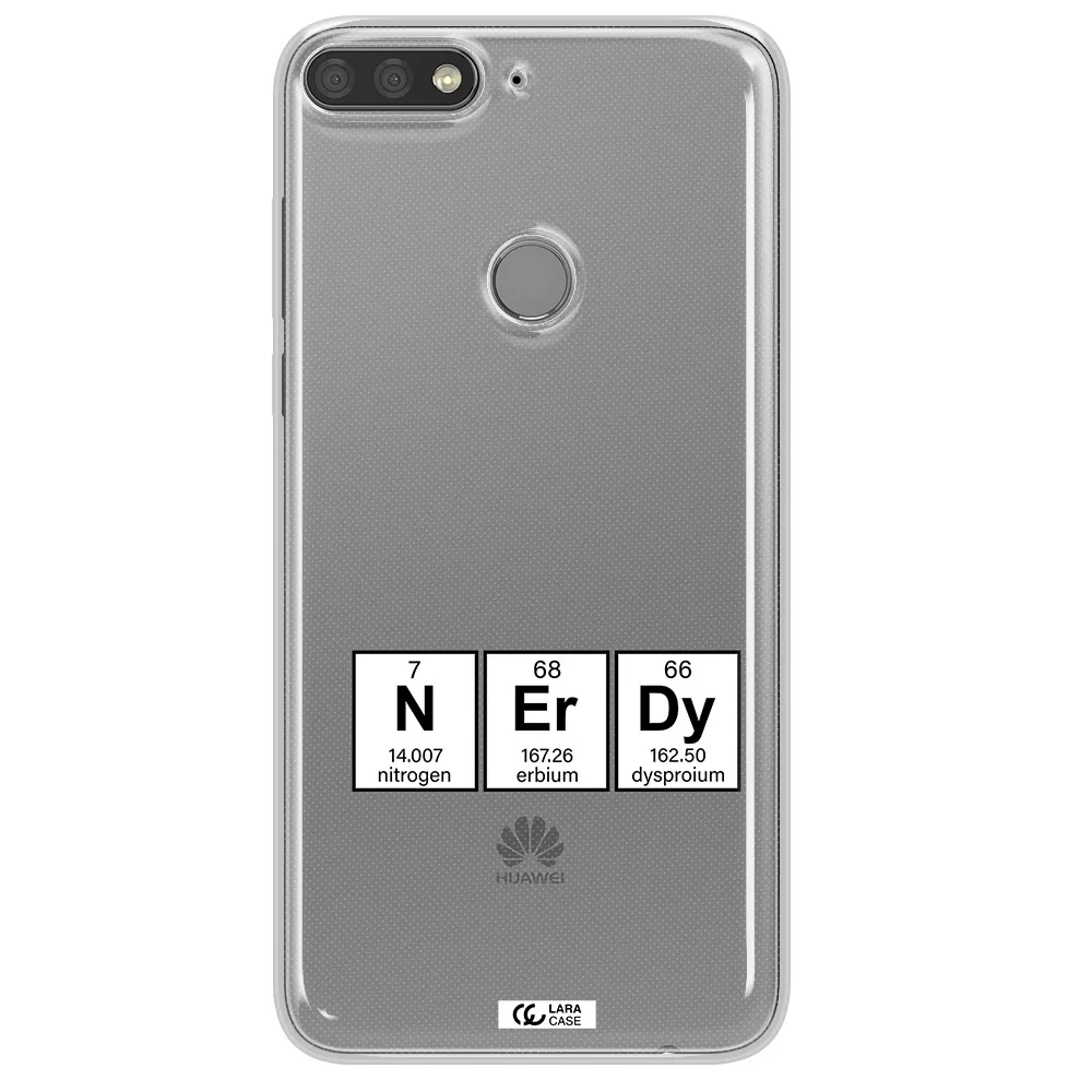 a group of periodic table symbols Huawei Y7 Prime 2018 Clear TPU Case