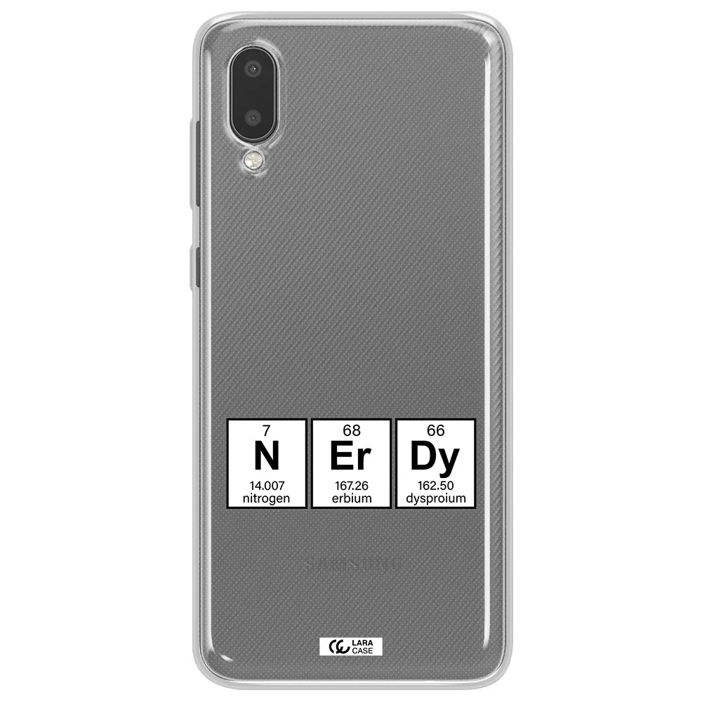 a group of periodic table symbols Samsung A02 Clear TPU Case
