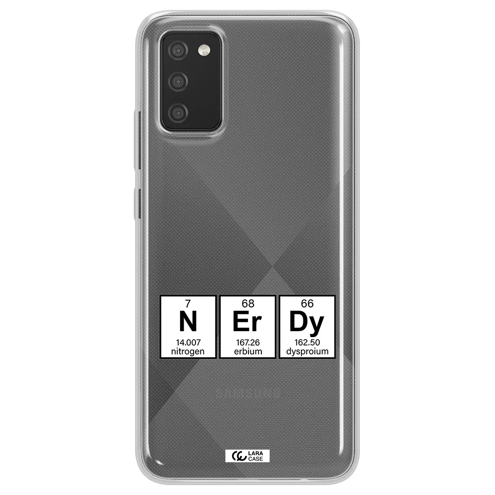 a group of periodic table symbols Samsung A02S Clear TPU Case