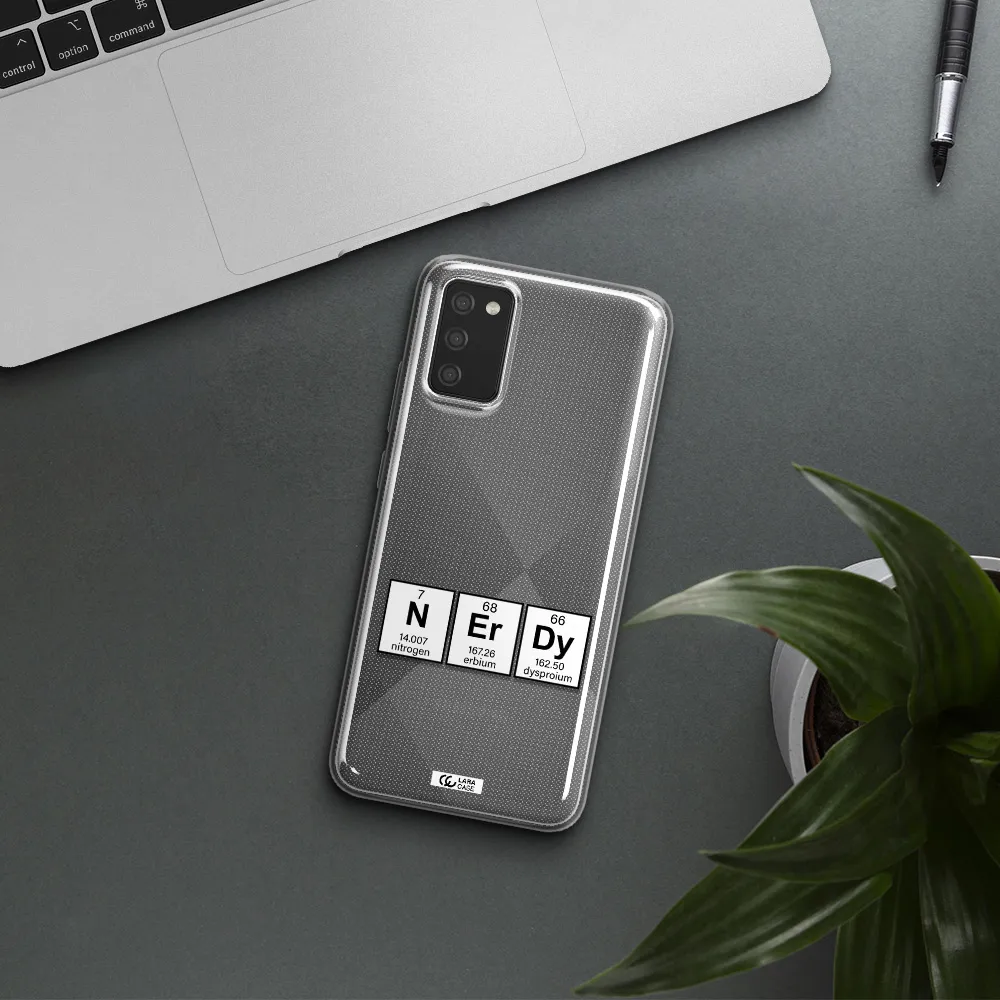 a group of periodic table symbols Samsung A02S Clear TPU Case