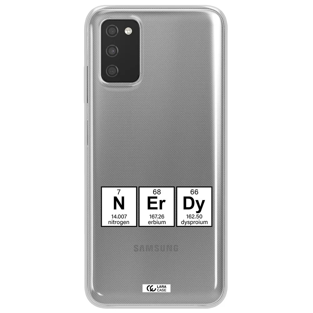 a group of periodic table symbols Samsung A03S Clear TPU Case