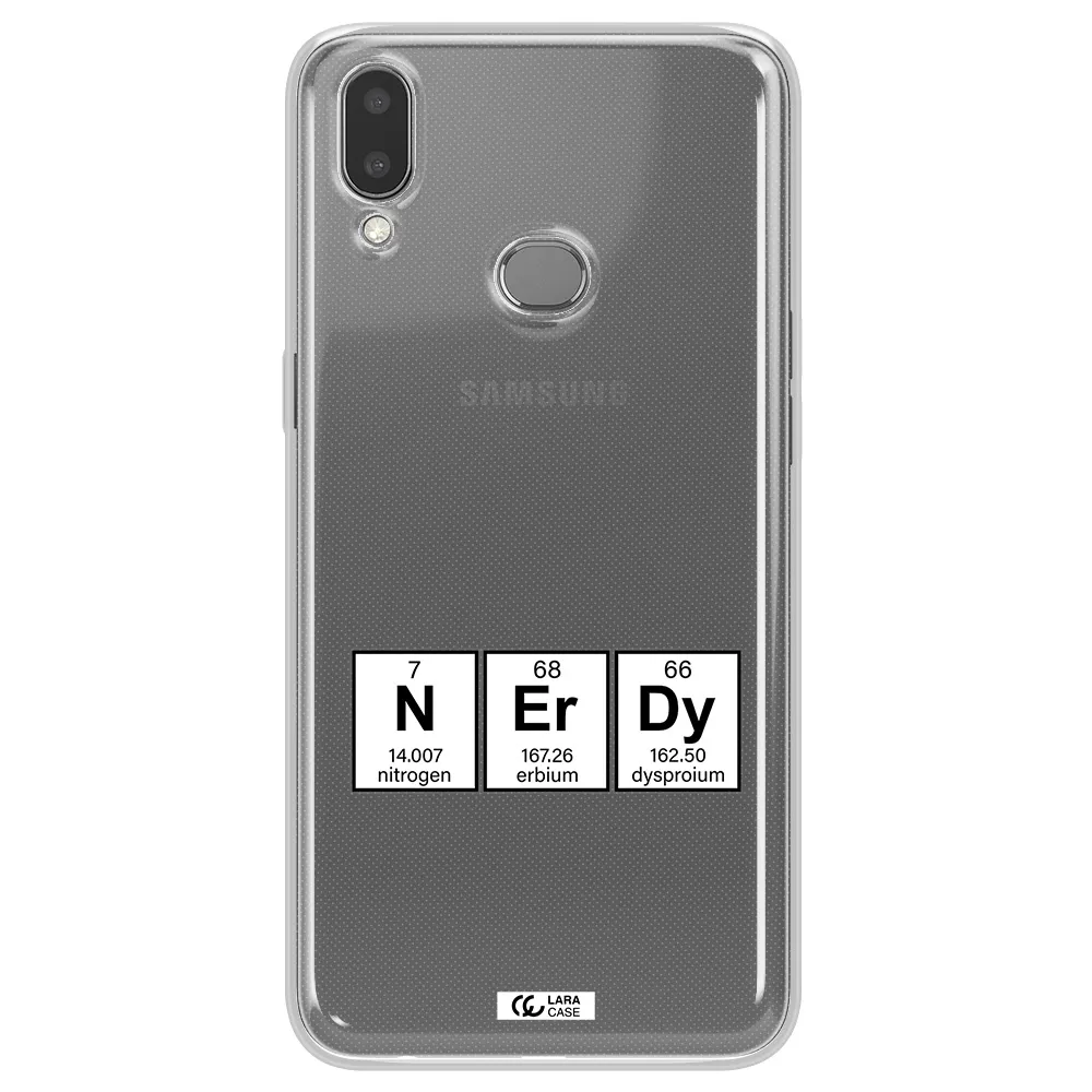 a group of periodic table symbols Samsung A10S Clear TPU Case