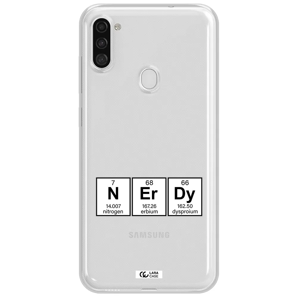 a group of periodic table symbols Samsung A11 Clear TPU Case