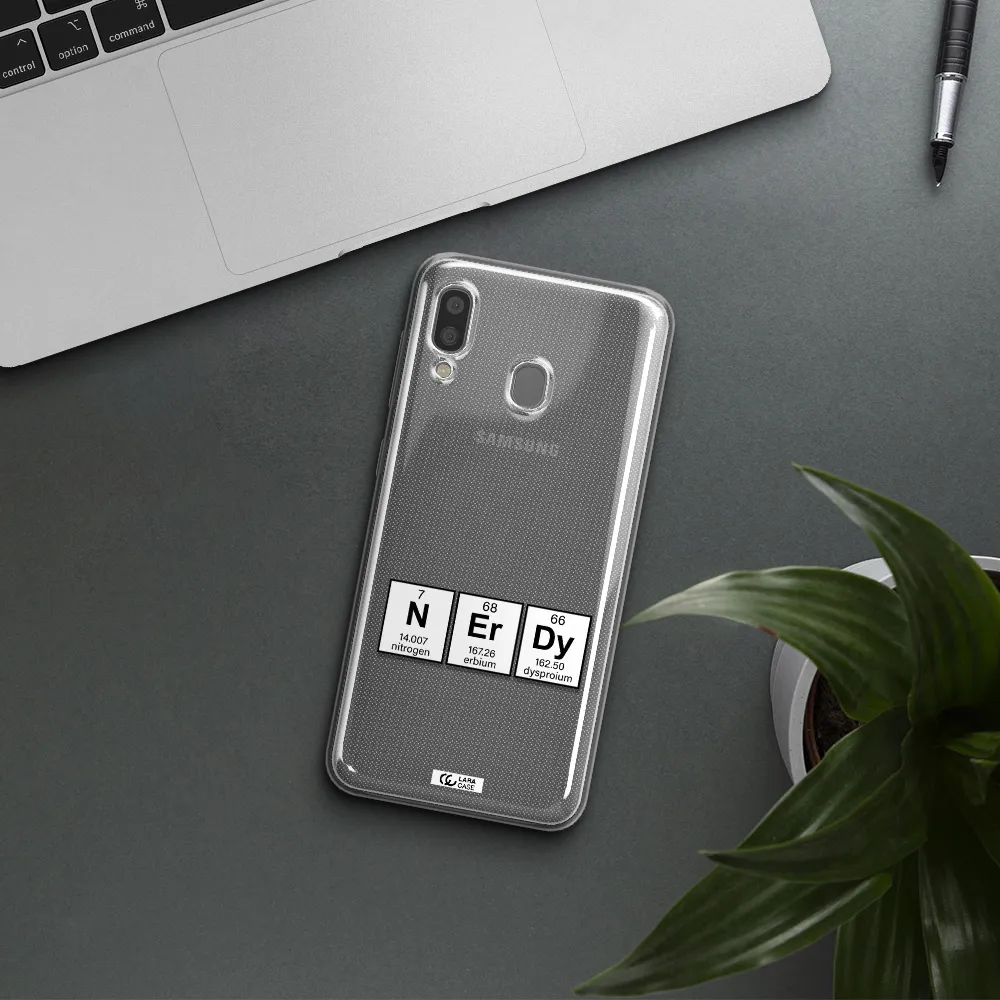 a group of periodic table symbols Samsung A20 Clear TPU Case