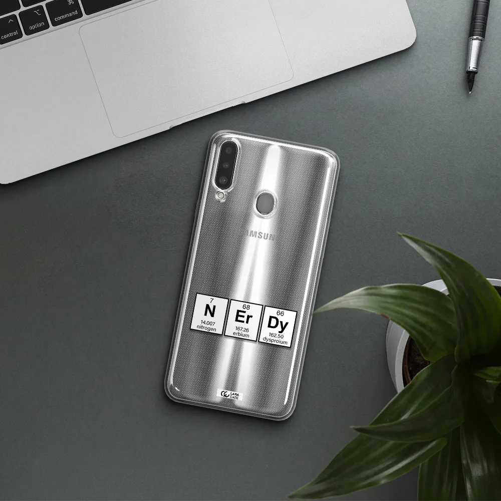 a group of periodic table symbols Samsung A20S Clear TPU Case