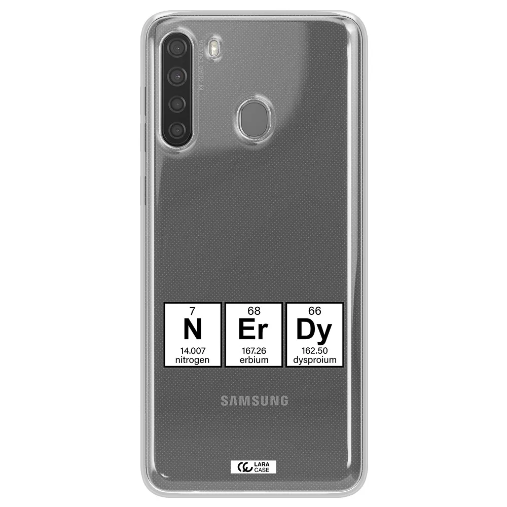 a group of periodic table symbols Samsung A21 Clear TPU Case