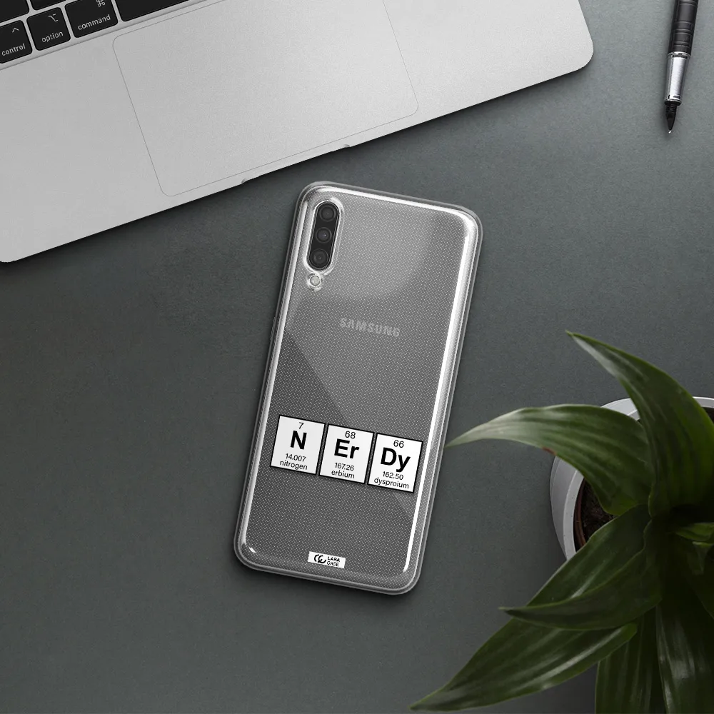 a group of periodic table symbols Samsung A30S Clear TPU Case
