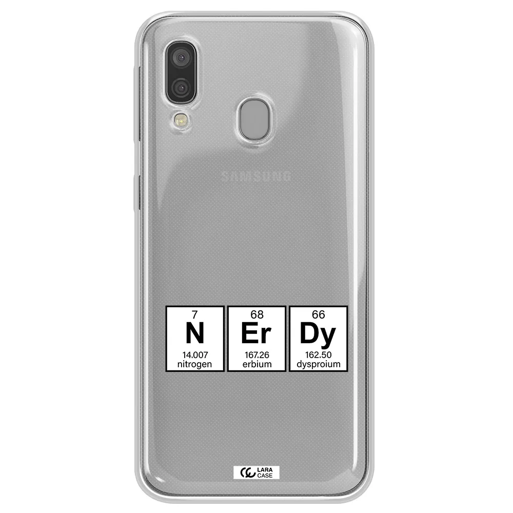 a group of periodic table symbols Samsung A40 Clear TPU Case