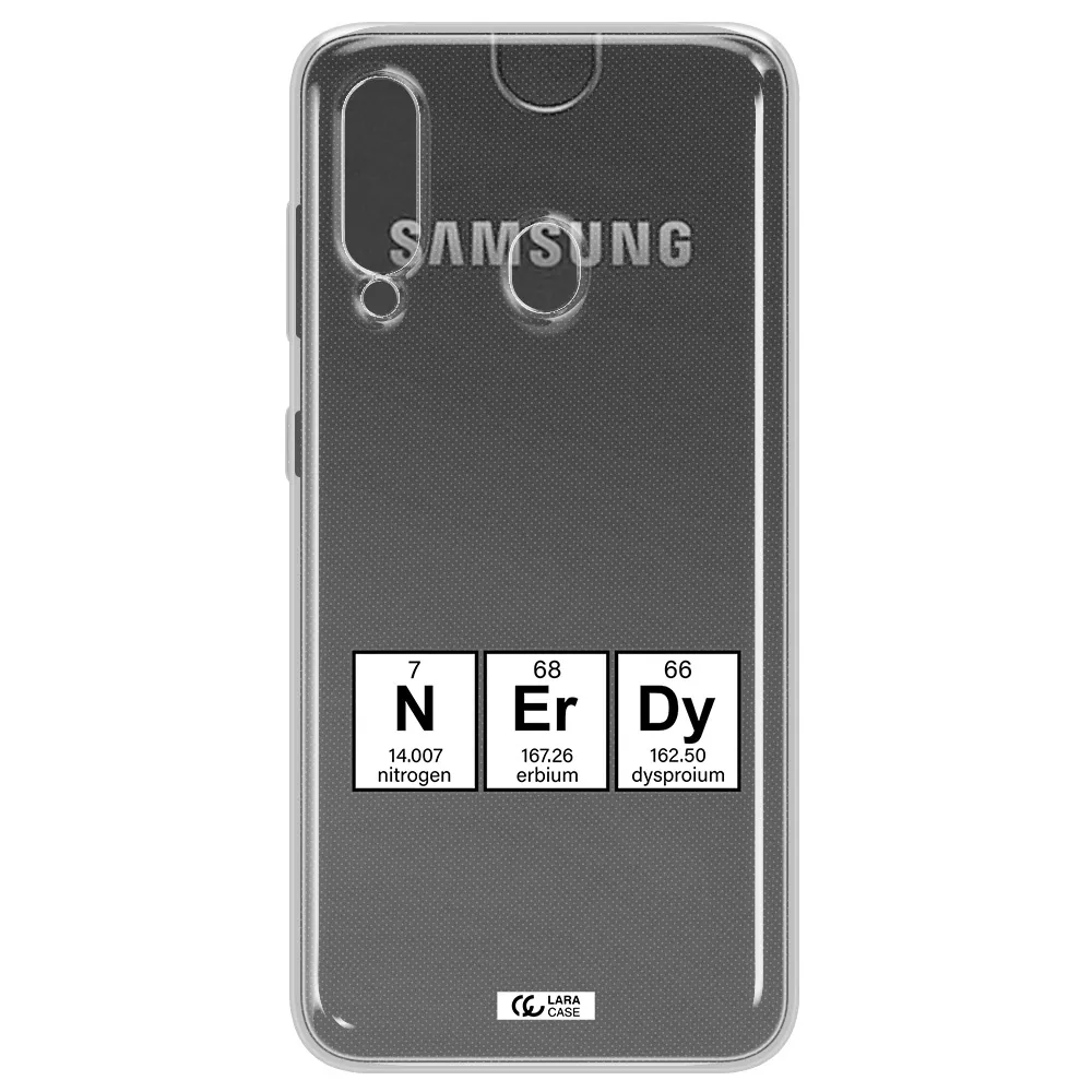 a group of periodic table symbols Samsung A60 Clear TPU Case