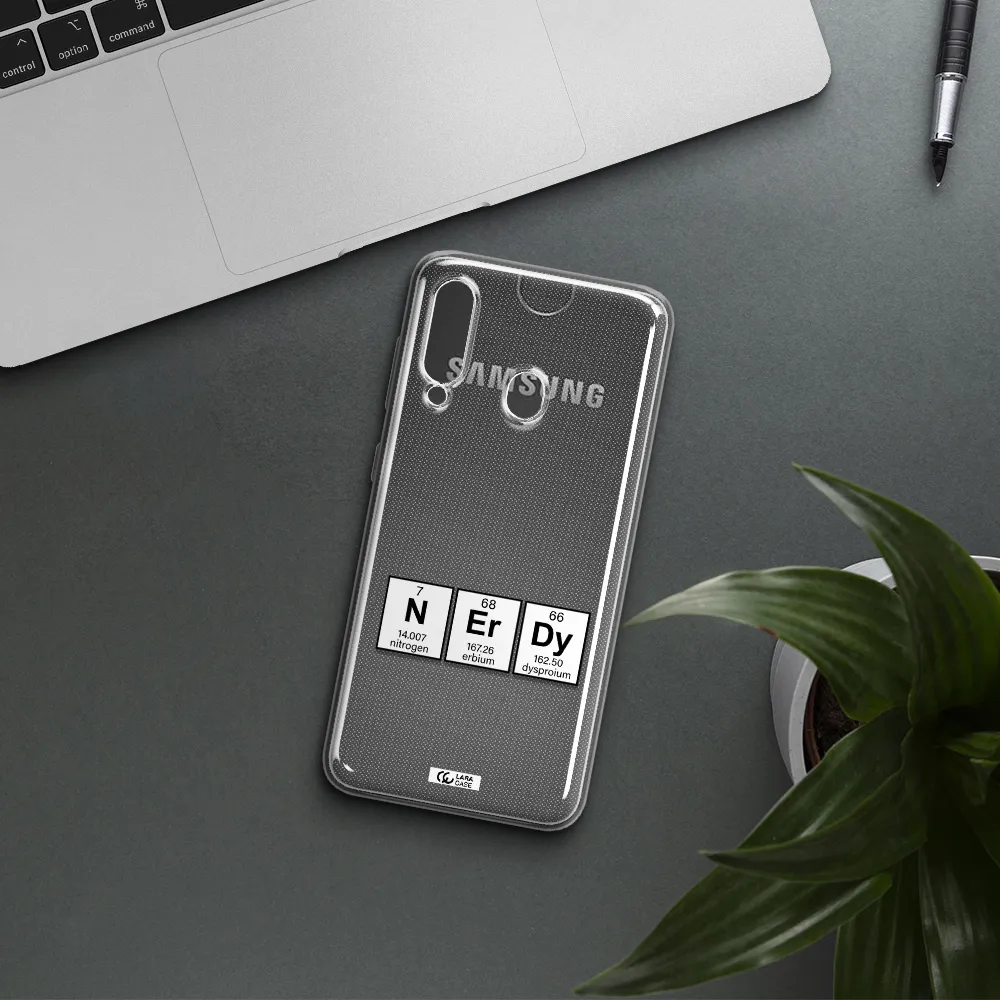 a group of periodic table symbols Samsung A60 Clear TPU Case