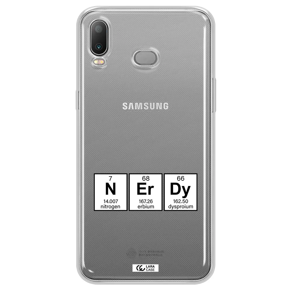 a group of periodic table symbols Samsung A6S Clear TPU Case