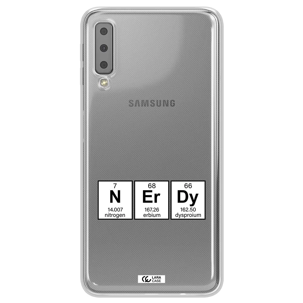 a group of periodic table symbols Samsung A7 2018 Clear TPU Case