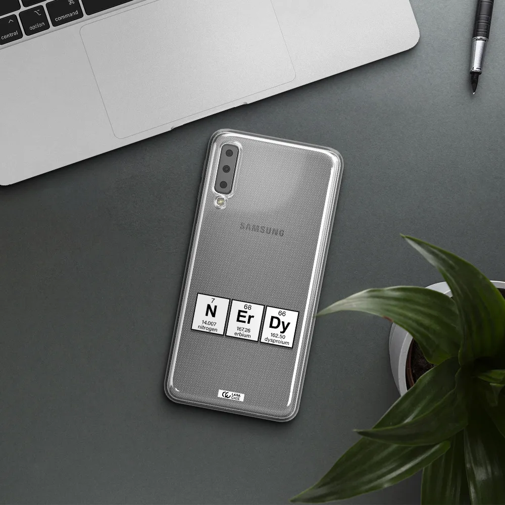 a group of periodic table symbols Samsung A7 2018 Clear TPU Case