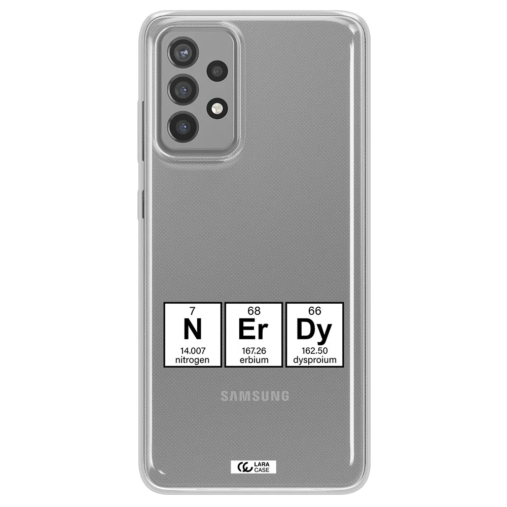 a group of periodic table symbols Samsung A72 Clear TPU Case
