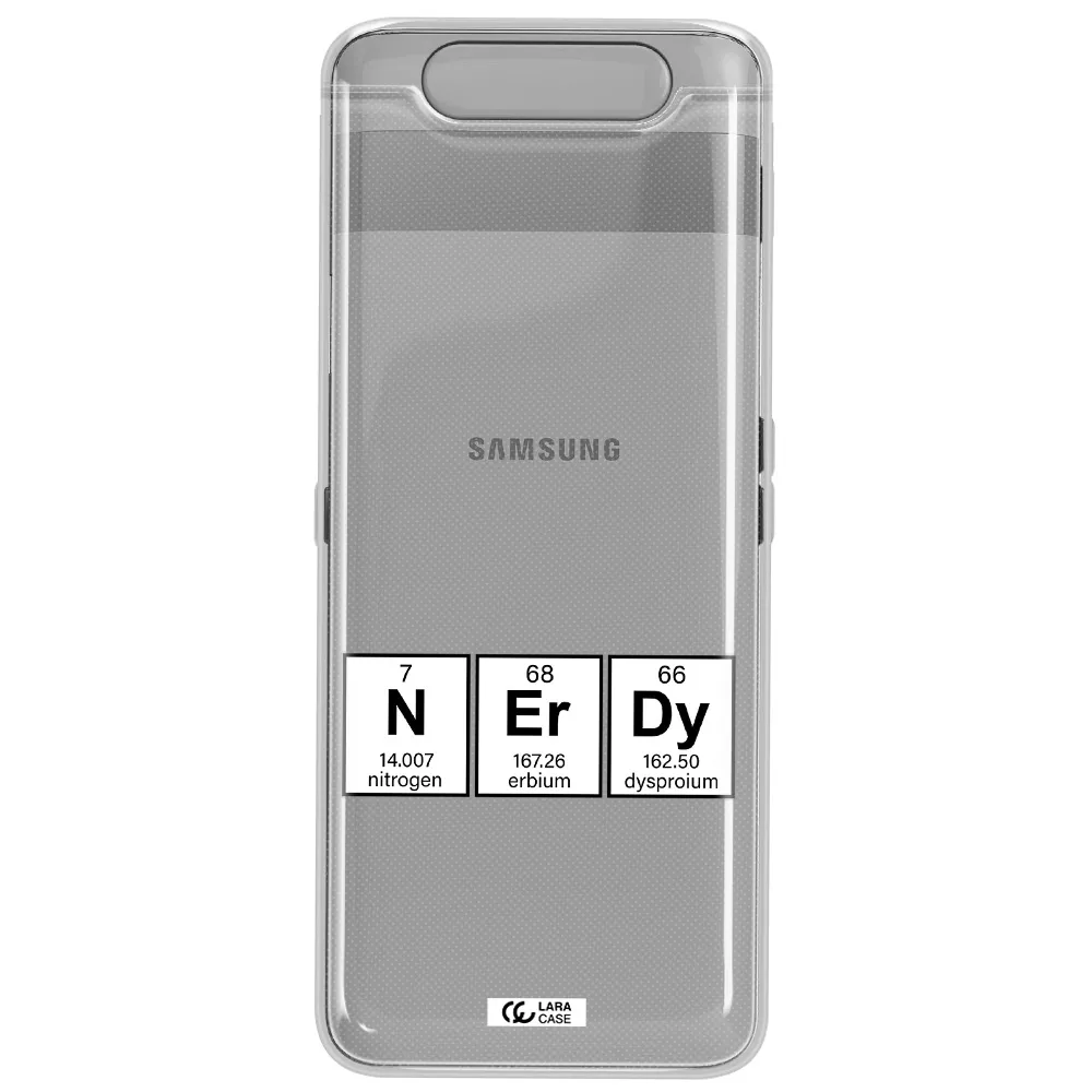 a group of periodic table symbols Samsung A80 Clear TPU Case