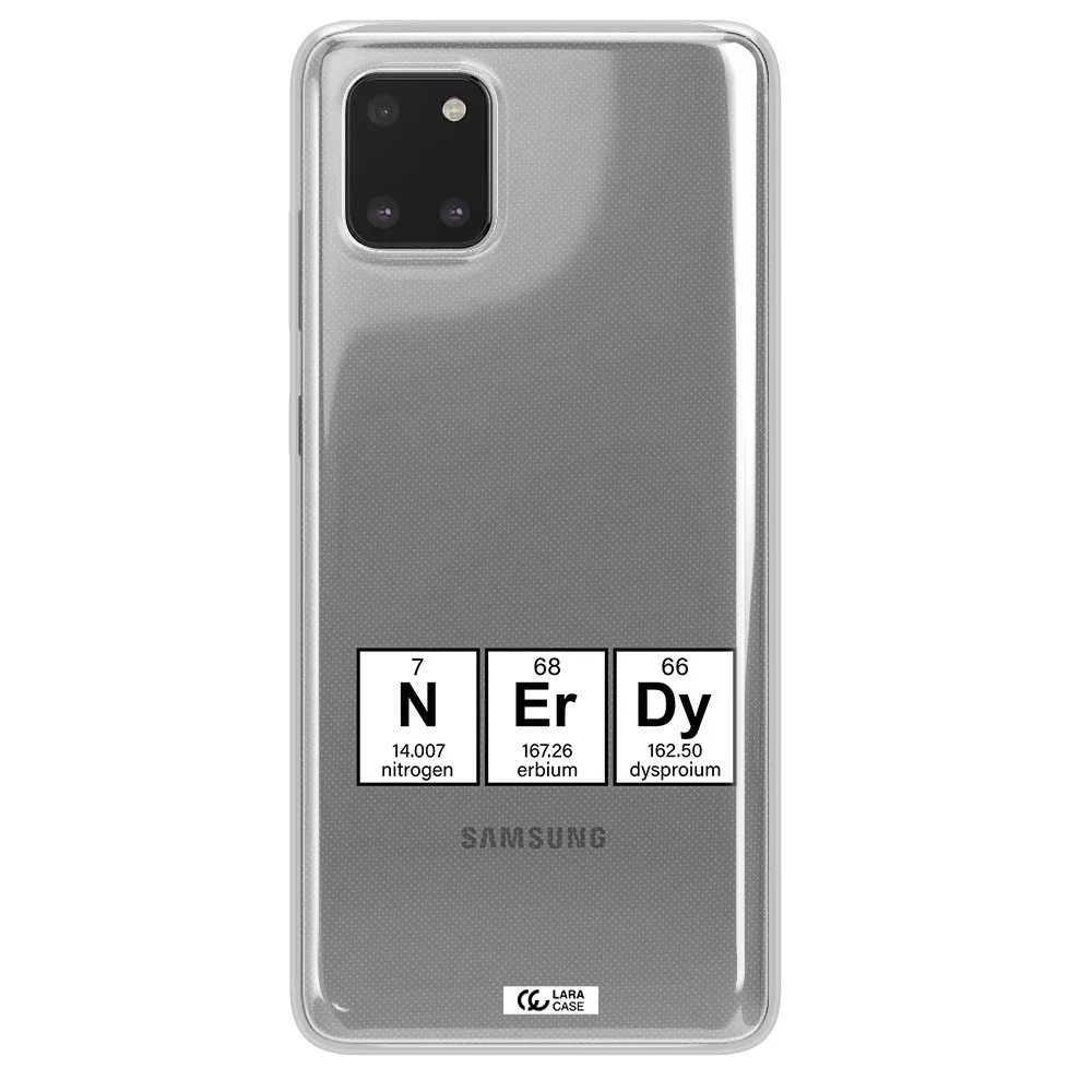a group of periodic table symbols Samsung A81 Clear TPU Case