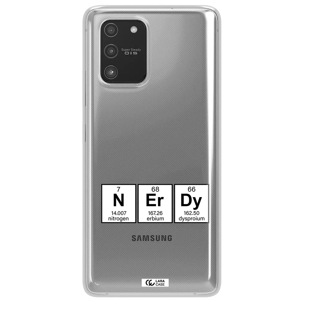 a group of periodic table symbols Samsung A91 Clear TPU Case