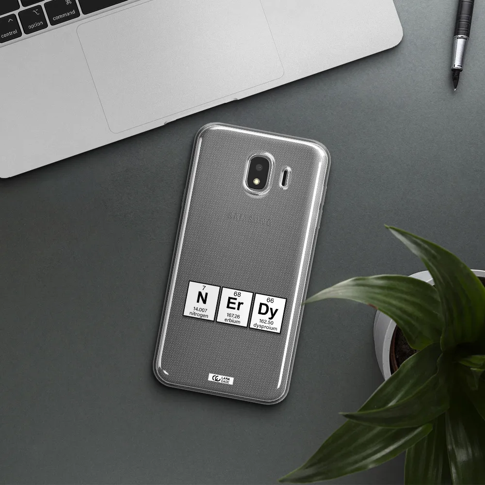 a group of periodic table symbols Samsung J4 Clear TPU Case