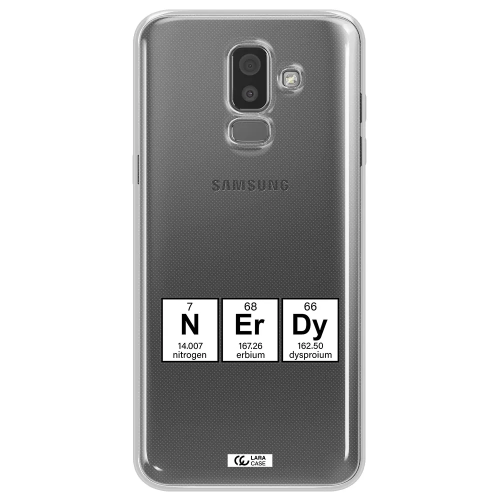 a group of periodic table symbols Samsung J8 Clear TPU Case