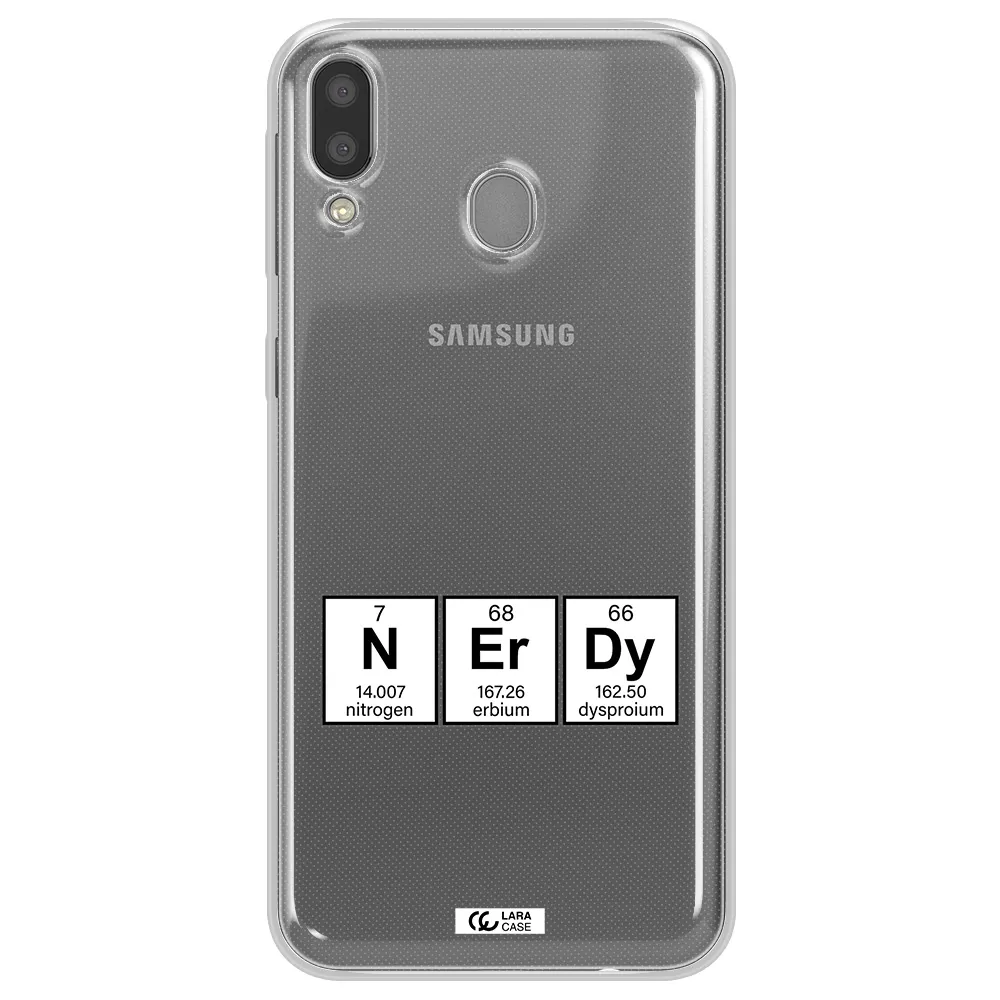 a group of periodic table symbols Samsung M20 Clear TPU Case