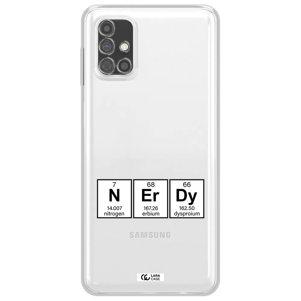 a group of periodic table symbols Samsung M51 Clear TPU Case
