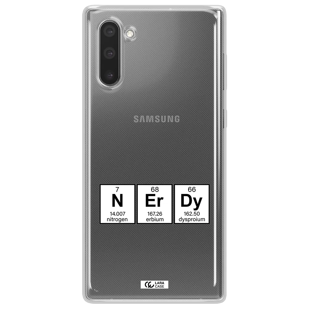 a group of periodic table symbols Samsung Note 10 Clear TPU Case