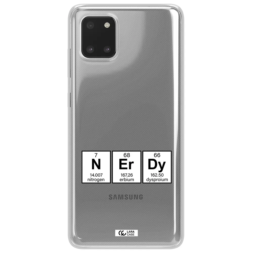 a group of periodic table symbols Samsung Note 10 Lite Clear TPU Case