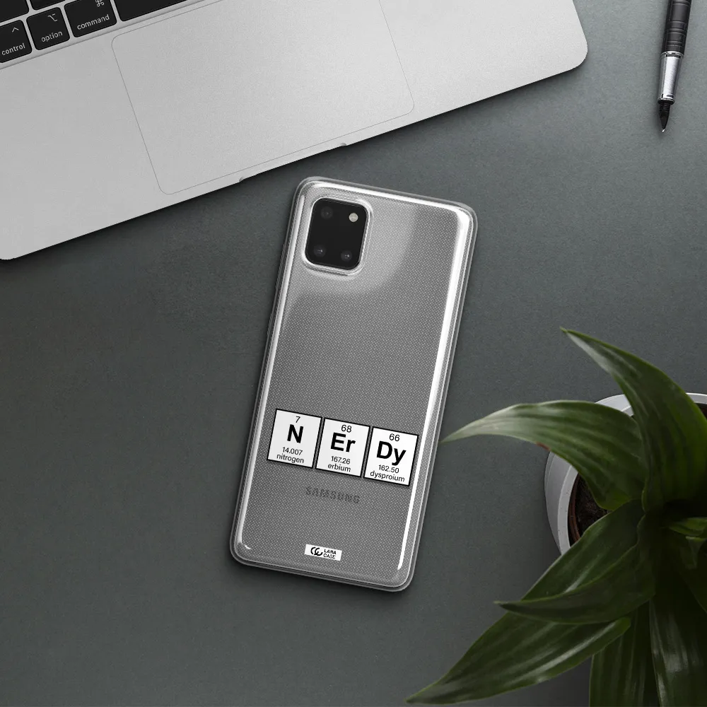 a group of periodic table symbols Samsung Note 10 Lite Clear TPU Case