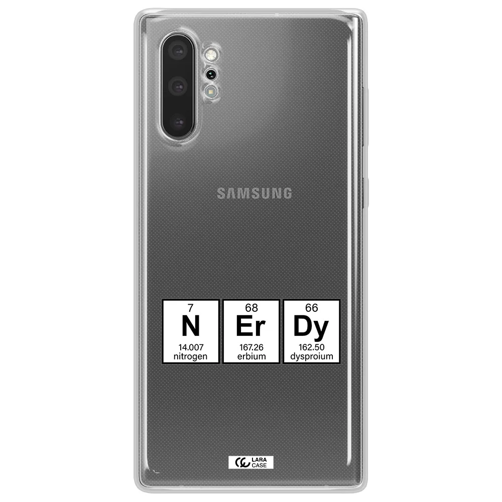 a group of periodic table symbols Samsung Note 10 Plus Clear TPU Case