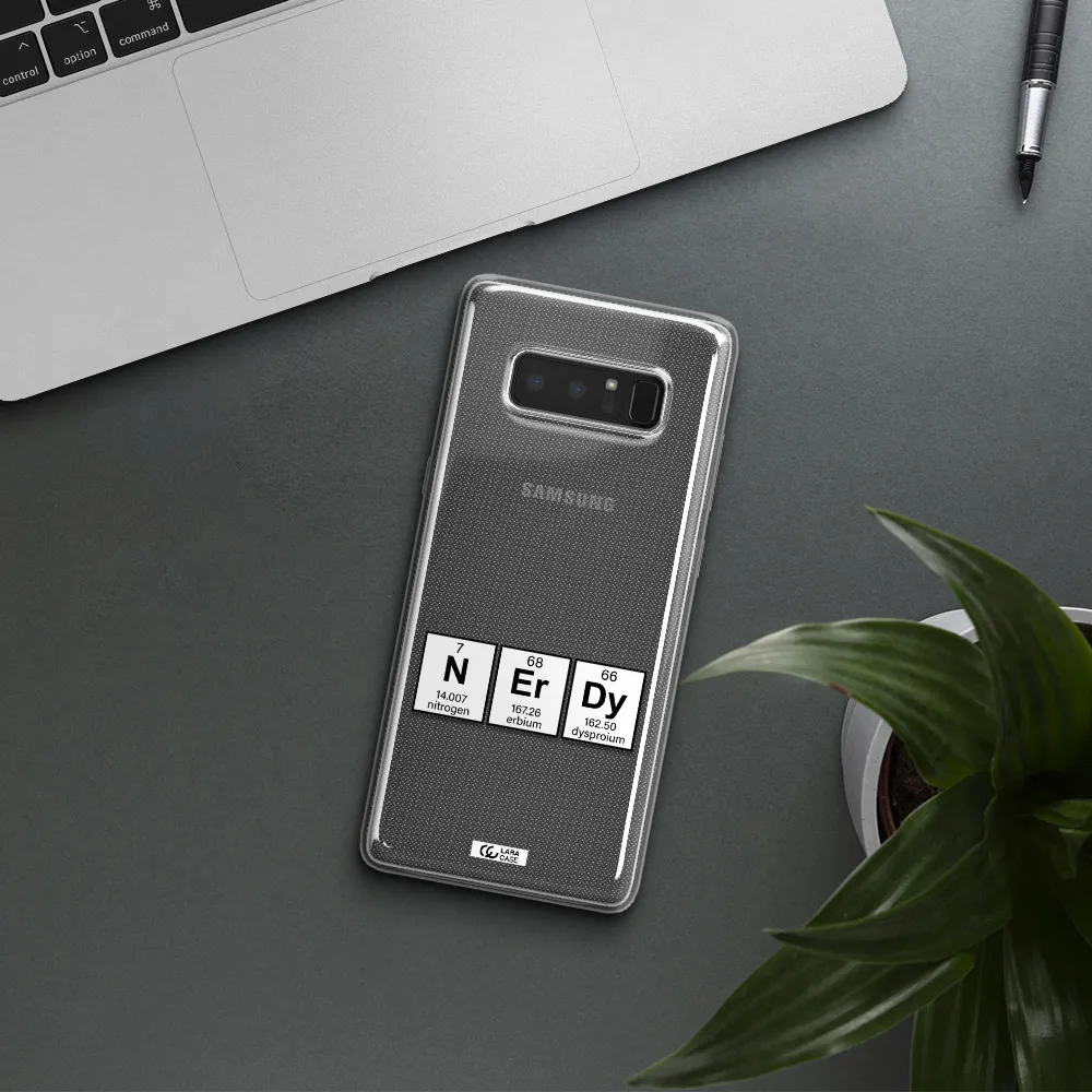 a group of periodic table symbols Samsung Note 8 Clear TPU Case