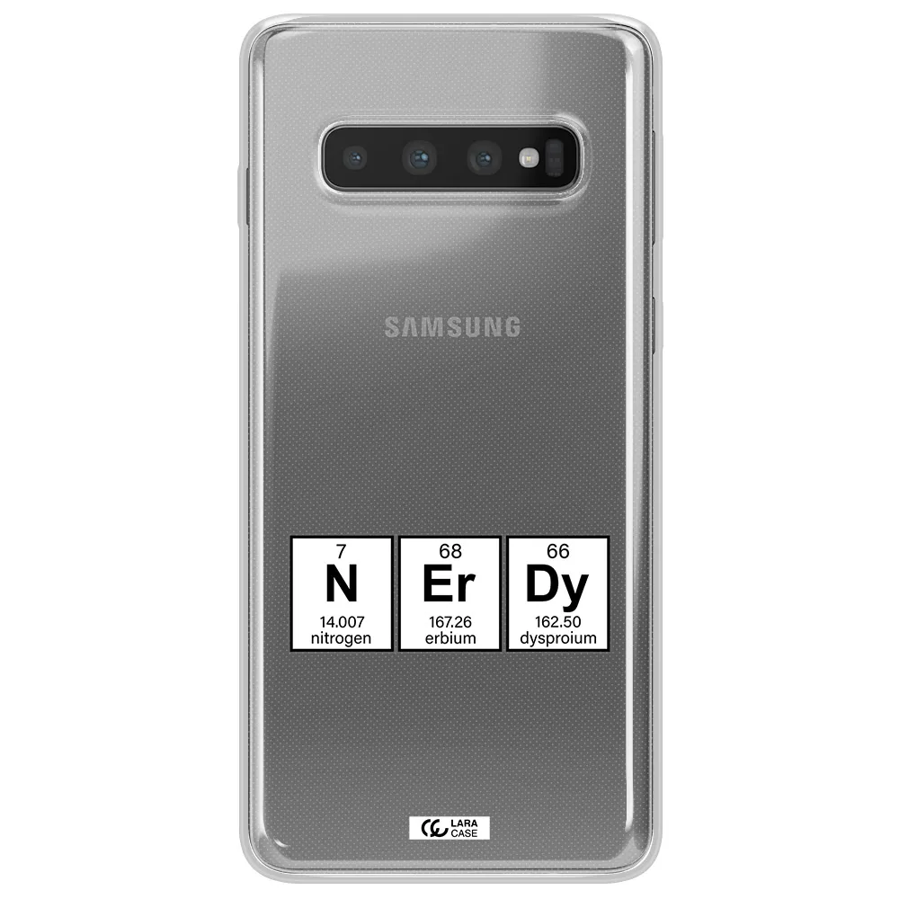 a group of periodic table symbols Samsung S10 Plus Clear TPU Case