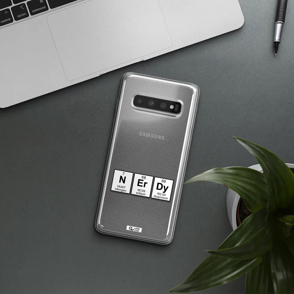a group of periodic table symbols Samsung S10 Plus Clear TPU Case