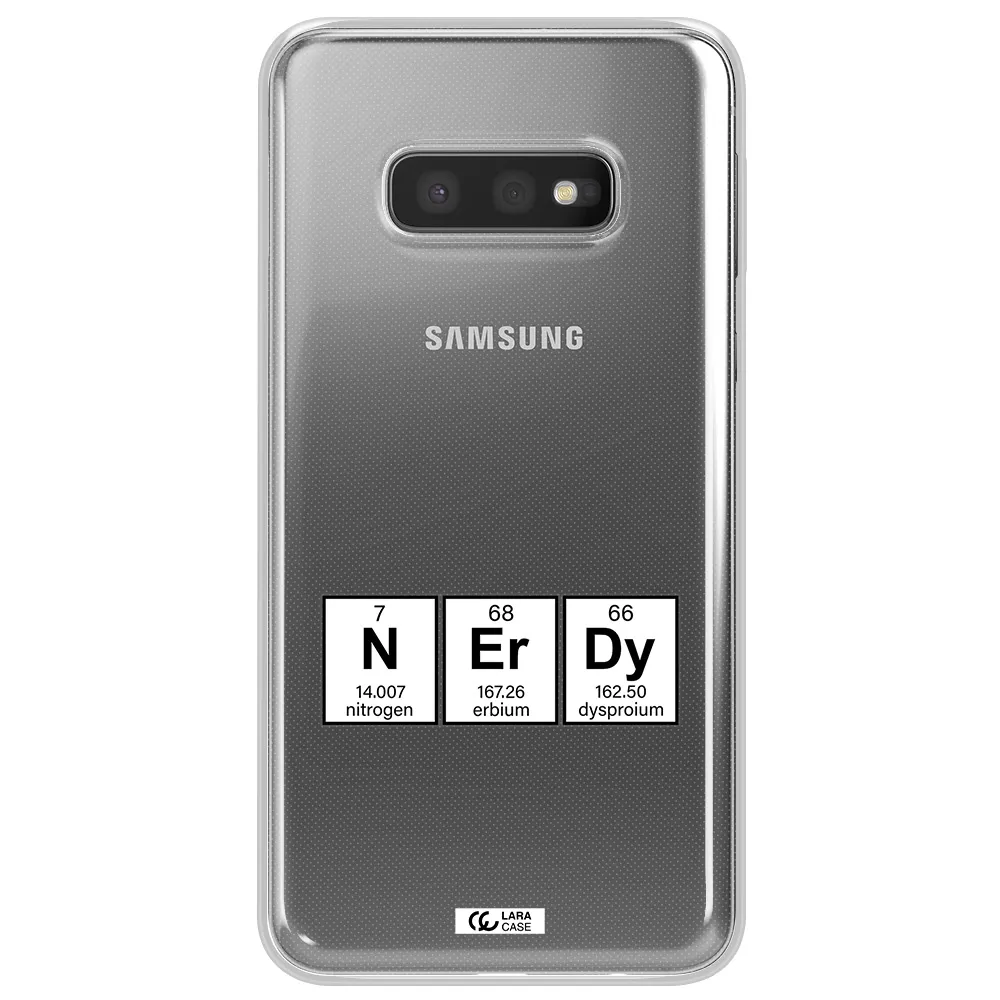 a group of periodic table symbols Samsung S10e Clear TPU Case