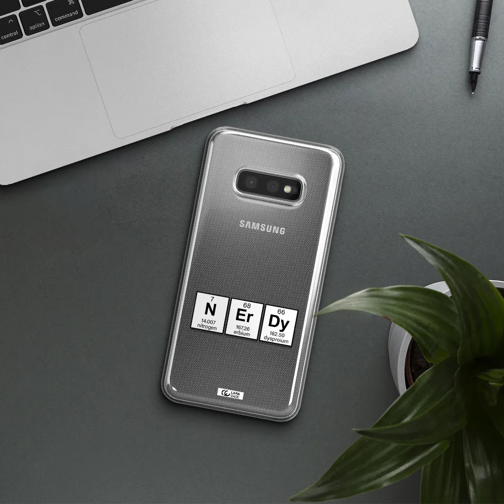 a group of periodic table symbols Samsung S10e Clear TPU Case