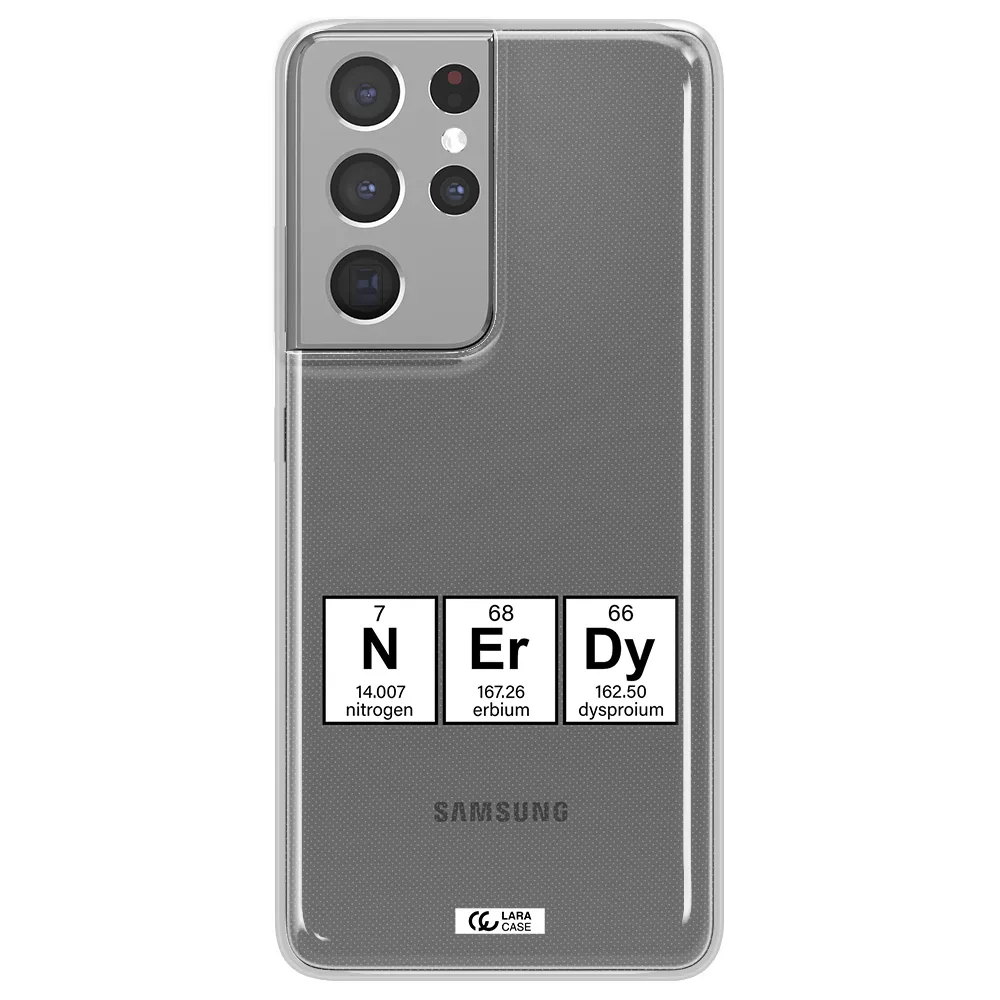 a group of periodic table symbols Samsung S21 Ultra Clear TPU Case
