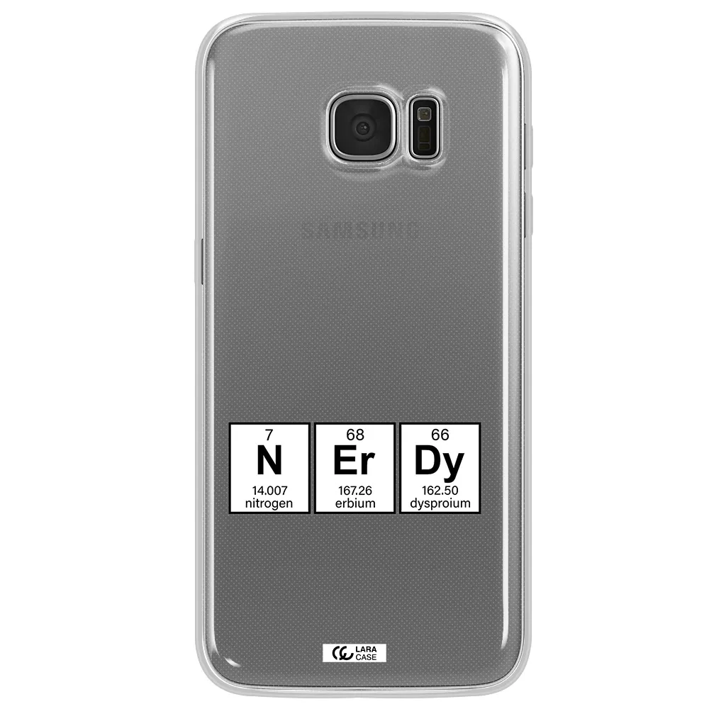 a group of periodic table symbols Samsung S7 Edge Clear TPU Case