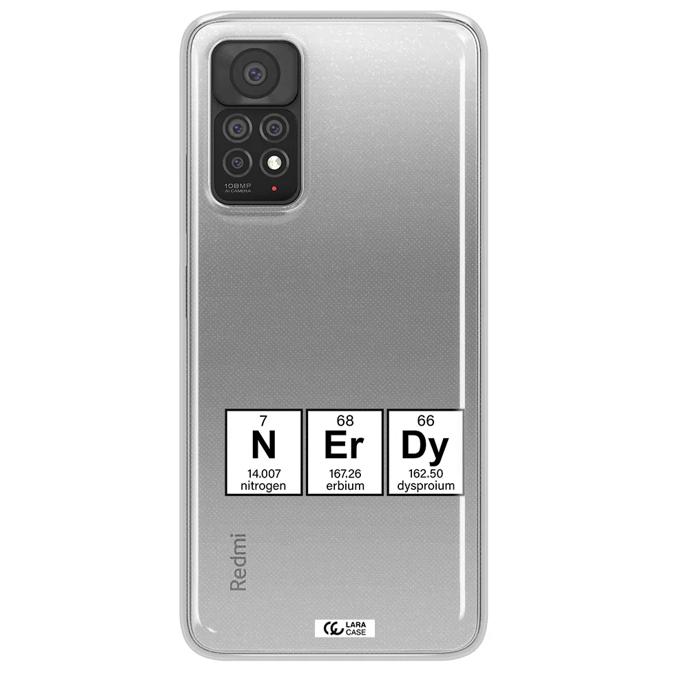 a group of periodic table symbols Xiaomi Note 11 Pro Clear TPU Case