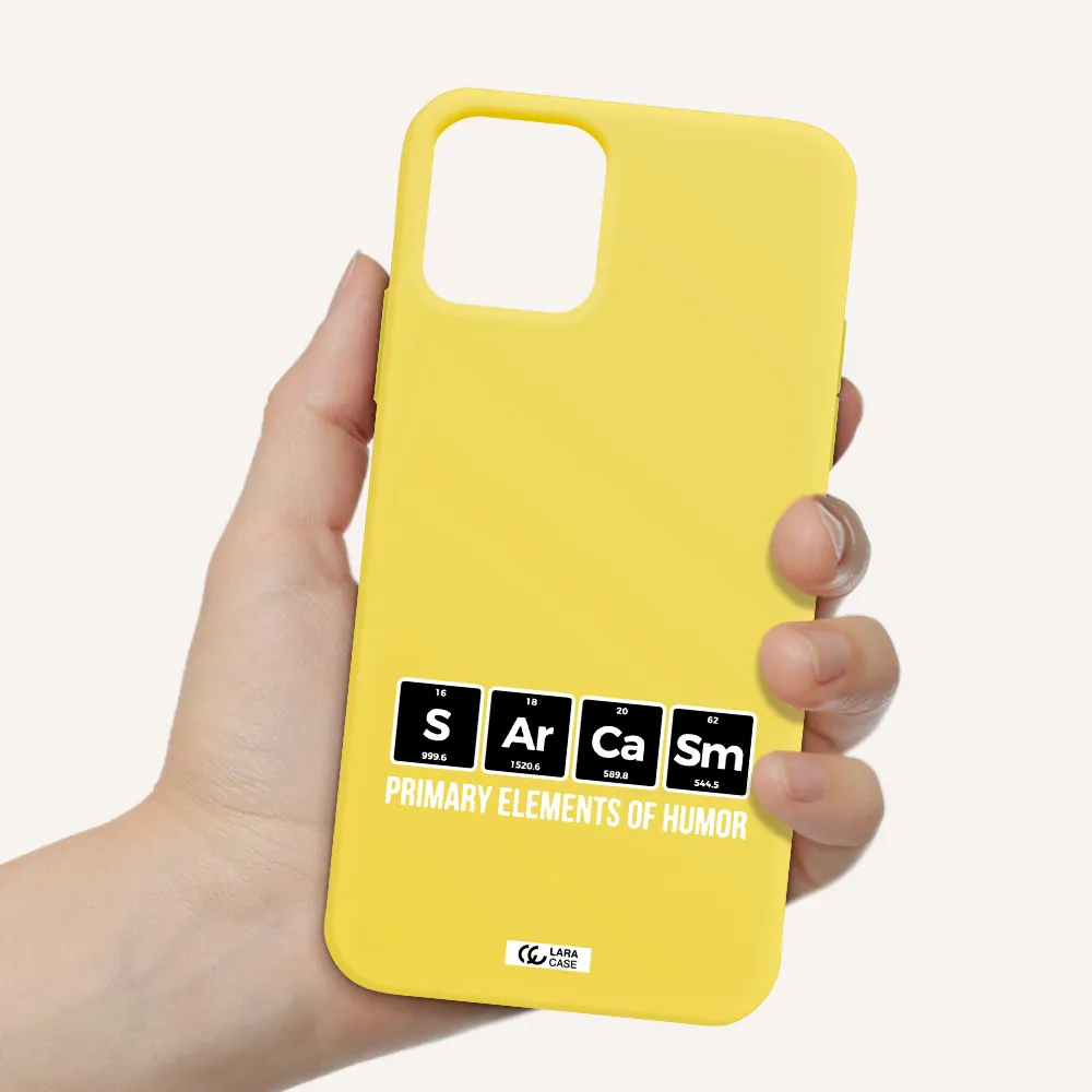 a group of black square letters with white text Apple iPhone 11 pro Silicone canary yellow Case
