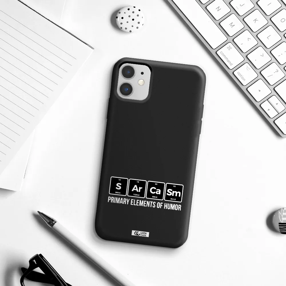 a group of black square letters with white text Apple iPhone 11 Silicone black Case