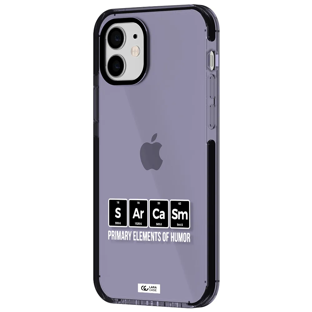 a group of black square letters with white text Apple iPhone 12 impact Lilac Case