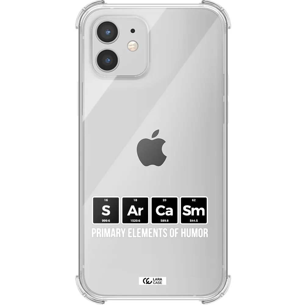a group of black square letters with white text Apple iPhone 12 mini Clear PC Case