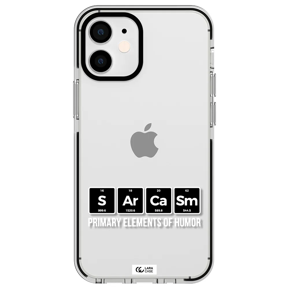 a group of black square letters with white text Apple iPhone 12 mini impact black border Case