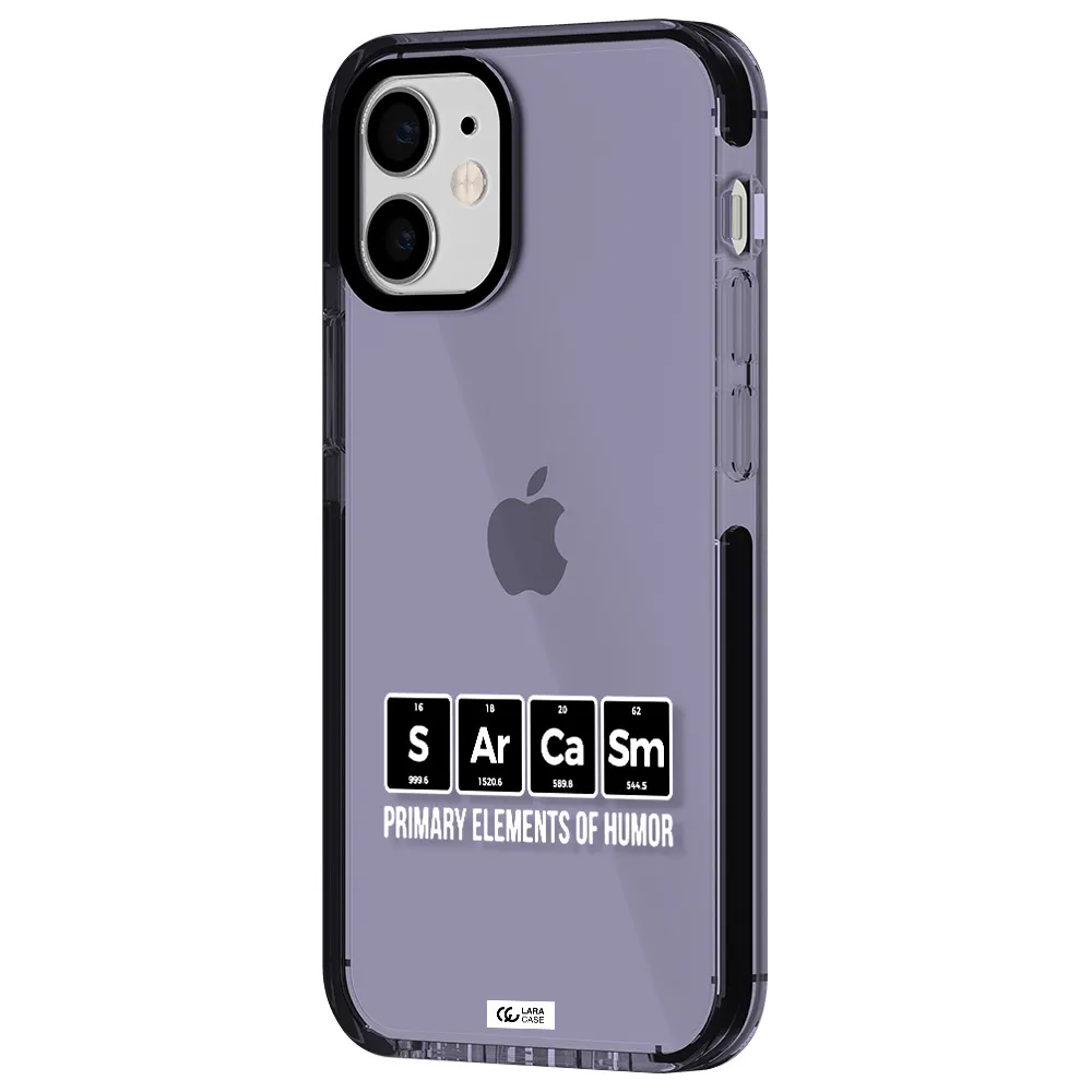 a group of black square letters with white text Apple iPhone 12 mini impact Lilac Case
