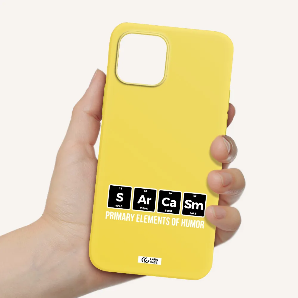 a group of black square letters with white text Apple iPhone 12 mini Silicone canary yellow Case